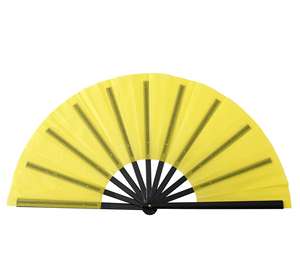 Grand ventilateur à claquer 13 pouces Poignée noire Sublimation Blanks Fan 33CM Polyester Plastique Tissu Pliant Clacking Hand Fan NP7248 - Product Image 6