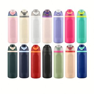 Botella de Agua Deportiva de Gran Capacidad de 24 oz, Personalizada al por Mayor, con Doble Función, Tapa Moderna 2 en 1 para Beber y Chupar, Acero Inoxidable 304 al Vacío - Product Image 1