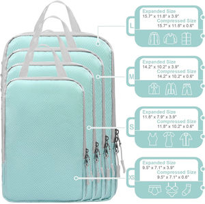 Waterproof Lightweight Compression Packing <b>Cubes</b> for Travel 8 PCS Travel Bages Luggage Organizer - Product Image 5