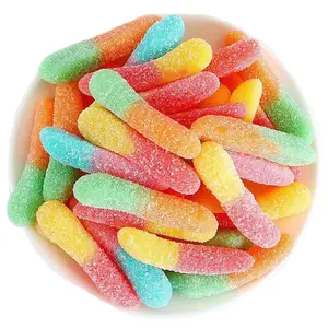 Bán buôn số lượng lớn Gummy Jelly kẹo đồ ăn nhẹ trái cây kẹo và kẹo kỳ lạ Worm chua kẹo
