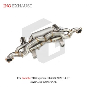 Sistema de Escape Valvetronic de Acero Inoxidable ING para Porsche 718 Cayman GT4 RS <span class=keywords><strong>2022</strong></span>+ 4.0T con Puntas de Escape con Protección Térmica y Control Remoto - Product Image 5