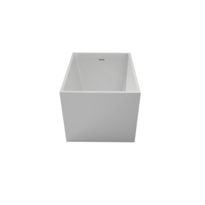 Baignoire autoportante ovale en acrylique blanc brillant avec trop-plein et drain central pour adultes dans la salle de bain - Product Image 4