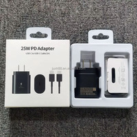 Chargeur USB-C PD 25W, Adaptateur Secteur à Charge Super Rapide, Protection Surtension (OVP), Compatible Samsung Galaxy S24/S23 Ultra/S22/S21/Note 20 (Modèle US)