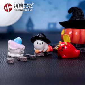 Figurines de fantômes d'Halloween, décor miniature en résine, ornement de bureau intérieur fait à la main - Product Image 4