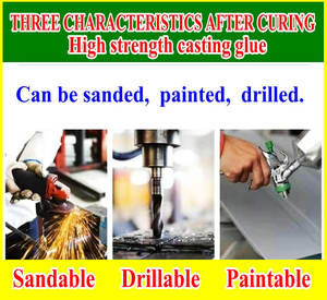 Клей для ремонта металла, 2 бутылки, промышленный термостойкий сварной клей AB, металлический ремонтный клей для машины, железа, дерева, <span class=keywords><strong>pl</strong></span> - Product Image 5