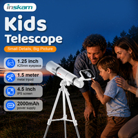 Teleskop Reflektor Monokuler Profesional Astronomi Layar 4,5 inci Berkualitas Tinggi untuk Luar Ruangan, Bertenaga Kuat dengan Tripod Portabel