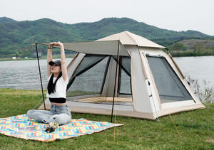 เต็นท์ตั้งแคมป์กลางแจ้งชายหาดเปิดได้เร็วกันน้ำแบบป๊อปอัพอัตโนมัติสำหรับการพักผ่อนในครอบครัวใ<span class=keywords><strong>ช</strong></span>้งานได้นาน4ฤดู - Product Image 4