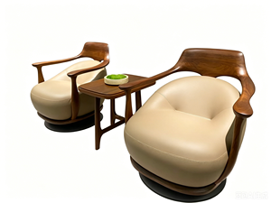 Sillón de Cuero de Alta Gama Italiano, Diseño Europeo Moderno con Detalles Metálicos Antiguos, Color Azul, para Hotel, Villa o Sala de Estar - Product Image 5