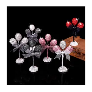 Car dash Kits interior decoration lovely pink balloon diamond bling bling car ornaments