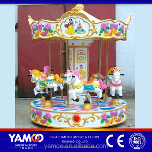Manège pour enfants Yamoo Kiddie Rides, mini-carrousel à monnayeur, construction en fibre de verre et acier, utilisation extérieure/intérieure, centres commerciaux, maison, 3/6 places - Product Image 2
