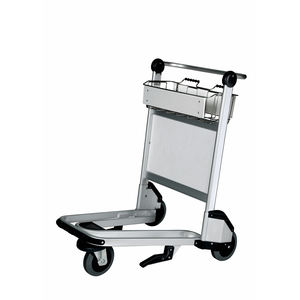 Chariot à bagages d'aéroport en alliage d'aluminium à quatre roues avec frein à main, chariot durable et chariot à main - Product Image 6