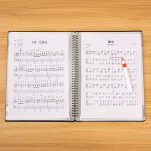 Wholesale A4 Coil‑bound Music Sheet <b>Folder</b> Transparent Page Protector Pocket Music Score Storage Book For Music School Students - Product Image 5