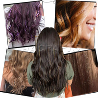 Vente en gros d'usine, mèches de cheveux longues et droites, brillantes, scintillantes, arc-en-ciel, accessoires de cheveux en paillettes