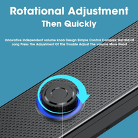 Sistema de Sonido Envolvente 4D para Cine en Casa, Barra de Sonido para Computadora con Iluminación LED RGB para TV, Subwoofer Estéreo con Refuerzo de Bajos