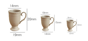 Miniature 1:12 : Accessoires de maison de poupée style palais médiéval rétro français, tasse à café en relief miniature - Product Image 2