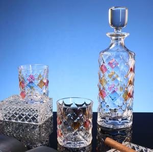 6개 위스키 잔 세트와 1개 크리스탈 디캔터, 우아한 위스키 텀블러 잔, 가정용 바 호텔 도매 대량 공급 - Product Image 5