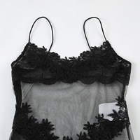 Robe longue sexy sans manches pour femme, tendance 2026, en maille transparente, style moulant