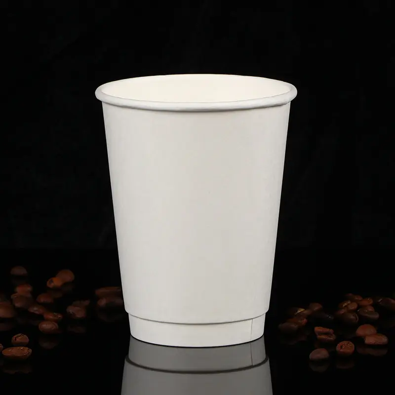 로고 디자인 6oz 12oz 리플 종이컵, 뜨거운 음료를 위한 이중 벽 종이컵, 뚜껑이 있는 맞춤형 일회용 인쇄 종이 커피컵