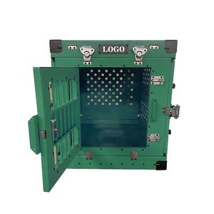 Cage à <span class=keywords><strong>chien</strong></span> en aluminium empilable à usage commercial robuste avec roues, pliage facile pour animalerie, chenil, aéroport, hôtel - Product Image 2