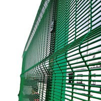 Clôture de sécurité anti-escalade 358, clôture de sécurité soudée, finition galvanisée et peinte en poudre pour la protection des limites des aéroports et des voies ferrées