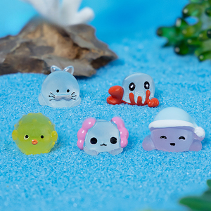 KI huacui Animales marinos: Pulpo pequeño, <span class=keywords><strong>león</strong></span> marino, escorpión, cangrejo ermitaño, decoración de paisaje para acuario DIY, mini adornos - Product Image 2