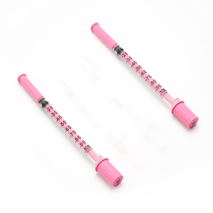 Jeringa <span class=keywords><strong>de</strong></span> insulina veterinaria desechable 31G 50 unidades, <span class=keywords><strong>aguja</strong></span> <span class=keywords><strong>delgada</strong></span> <span class=keywords><strong>de</strong></span> 6 mm, émbolo liso 1 ml 0.3 ml 29G 30G 31G, jeringa <span class=keywords><strong>de</strong></span> insulina rosa - Product Image 4