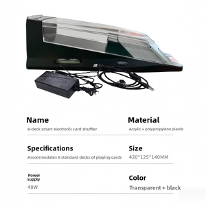 Distributeur de cartes électronique en acrylique pour 8 jeux de cartes de <span class=keywords><strong>casino</strong></span> (<span class=keywords><strong>poker</strong></span>, Baccarat) – Boîte de distribution pour table de jeu - Product Image 6