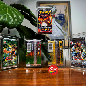 SHP Offre Spéciale clair acrylique carte Pack étui nouveau Design affichage <span class=keywords><strong>Pokemon</strong></span> 1ère édition fossile <span class=keywords><strong>Booster</strong></span> Pack avec aimant couvercle acrylique étui - Product Image 6