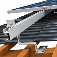 Support de rail en aluminium anodisé pour poutre de support solaire de projet industriel, pour montage de panneaux photovoltaïques