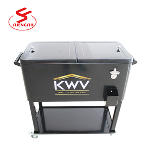 Carrito Enfriador de Bebidas Portátil con Ruedas para Exteriores, Capacidad de 80 Cuartos, Nevera Móvil para Patio, Caja de Hielo para Bebidas, Carrito Enfriador de Cerveza - Product Image 2