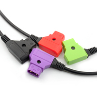 Adaptateur DTAP vers 1/4, séparateur de puissance, prise femelle de type B, couleur bonbon, avec câble droit, câble en spirale pour batterie V-Mount, LED
