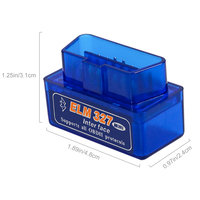 Mini Blue & tooth ELM327 Version V2.1 puce de plaquette OBD outils de véhicule automobile outils de Diagnostic pour toutes les voitures électriques magnétiques