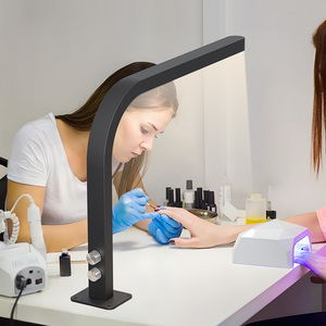 New Gold Aluminum L-shaped Rounded Corners UV LED <b>Table</b> <b>Lamp</b> Beauty Desktop <b>Portable</b> Eyelash Extension Home Salon Use - Product Image 4