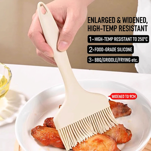 Ensemble de pinceaux à pâtisserie en silicone 5 couleurs, tête large de 9 cm, nylon renforcé, résistant à la chaleur, pour barbecue, cuisson et friture - Product Image 1