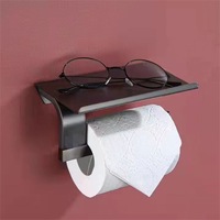 Tempat Tisu Kertas Persegi Panjang dari Baja Anti Karat dengan Rak Penyimpanan untuk Tisu Toilet