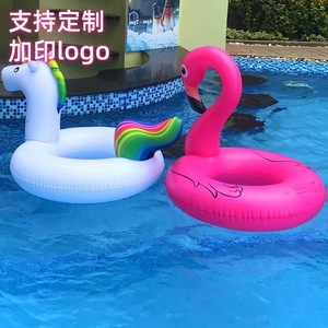 Bouée gonflable licorne pour adulte, épaisse, 120 cm, grande taille, couleur unie, pour la natation et les sports nautiques - Product Image 1