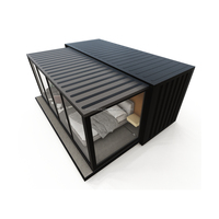 Maison conteneur portable et pliable de 20 pieds avec design moderne, couleur personnalisée, appartement et chambre à coucher