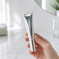 Tube applicateur en métal argenté pour gloss hydratant, laque à lèvres, teinture à lèvres, rouge à lèvres liquide, marque privée, vente en gros