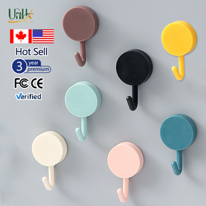 Ganci Adesivi per Montaggio a Parete, Design Moderno Ecologico in Materiale ABS per Appendere Cappelli, Asciugamani, Borse, Attrezzi, Montaggio su <span class=keywords><strong>Porta</strong></span> - Product Image 2