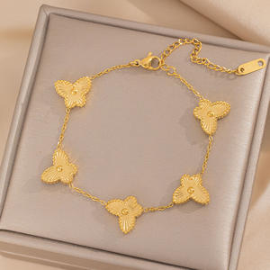 2025เครื่องประดับเพชรชุดเลเซอร์ผีเสื้อดอกไม้สี่ใบสุดพิเศษสร้อยคอจี้แฟชั่นอเนกประสงค์อินเทอร์เน็ตคนดัง - Product Image 4