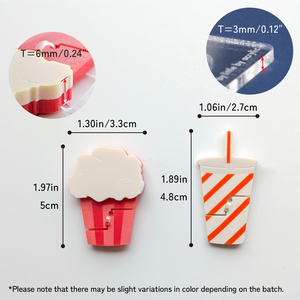 Set de Snacks para Cine, Pequeño y Bonito Regalo, Accesorios de Acrílico Transparente, Juguetes para Sesiones de Fotos - Product Image 2