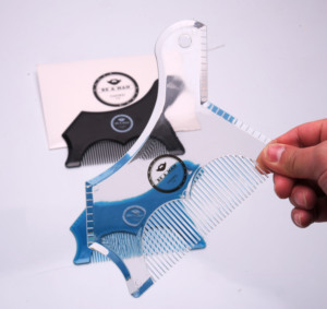 Người đàn ông của chuyên nghiệp Facial <span class=keywords><strong>double</strong></span> side râu công cụ định hình mẫu phong cách hướng dẫn <span class=keywords><strong>Beard</strong></span> Shaper Lược - Product Image 1