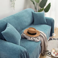 Couverture de luxe résistante au feu de sofa de Chenille de conception moderne confortable pour tapisser la maison