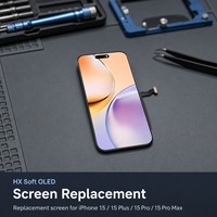 Écran OLED souple HX pour iPhone 15, 15 Plus, 15 Pro, 15 Pro Max – Ensemble d'affichage de remplacement
