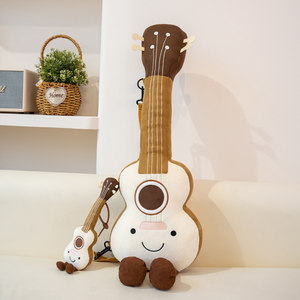 Peluche musicale personnalisée OEM nouvelles peluches de haute qualité conception drôle mignon guitare forme poupée oreiller - Product Image 1