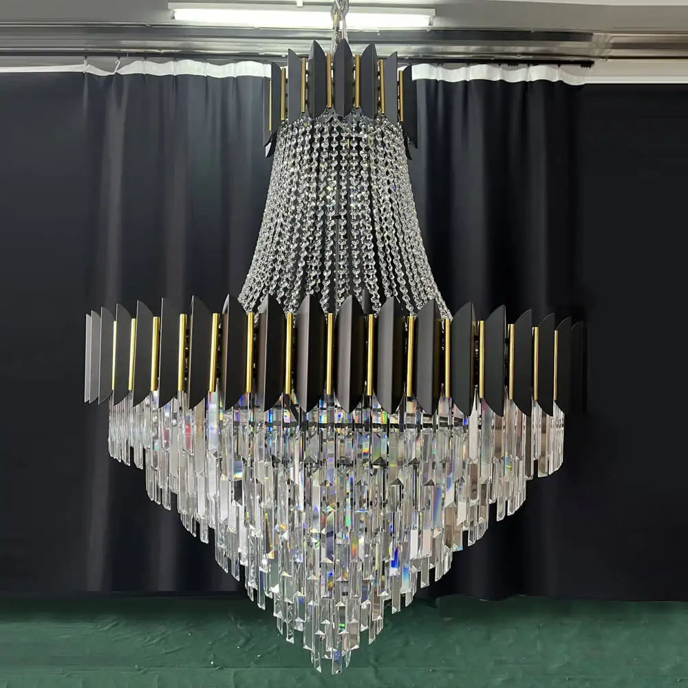 Lustre design pour le salon lustre moderne de luxe grand lustre moderne en cristal led