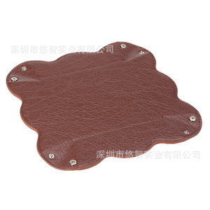 Customized PU leather jewelry storage tray, creative desktop multi-functional storage box, business card holder/storage box - Product Image 5