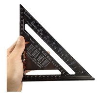 Règle triangulaire multifonctionnelle pliable en aluminium portable à bras extensible 2 en 1 pour la menuiserie