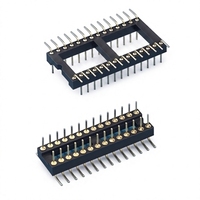Conector de pines redondos para PCB, tipo DIP, con tornillo, para máquina, paso de 2.54mm, tipo soldar