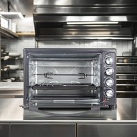 Four électrique de comptoir de 45l, fonction rôtissoire avec grille et plateau de cuisson inclus